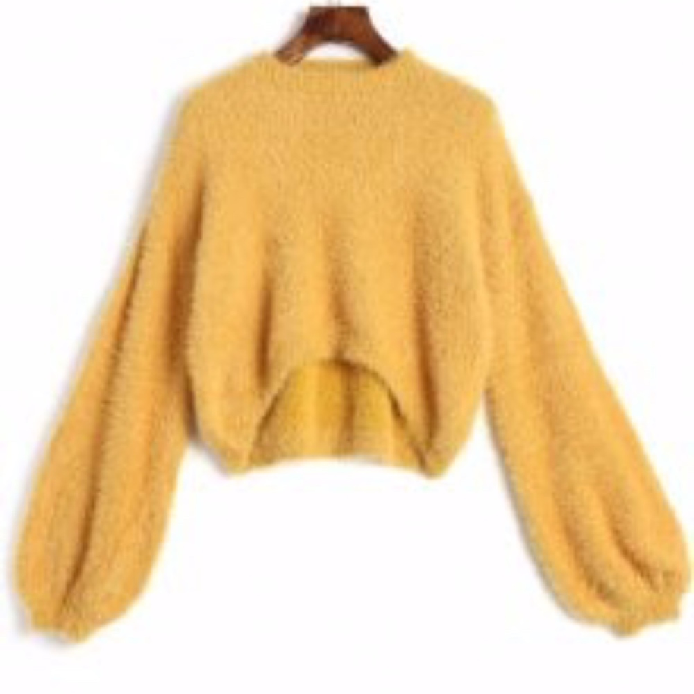 Zaful Mustard Mohair Sweater - Picture 1 of 6